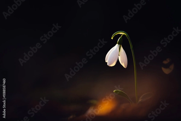 Fototapeta Greater snowdrop (Galanthus elwesii)