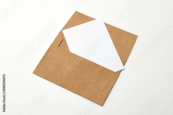 Obraz 갈색봉투 속에 사용하지 않은 백색의 사진인화지