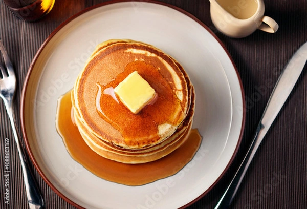 Obraz シロップのかかったパンケーキ