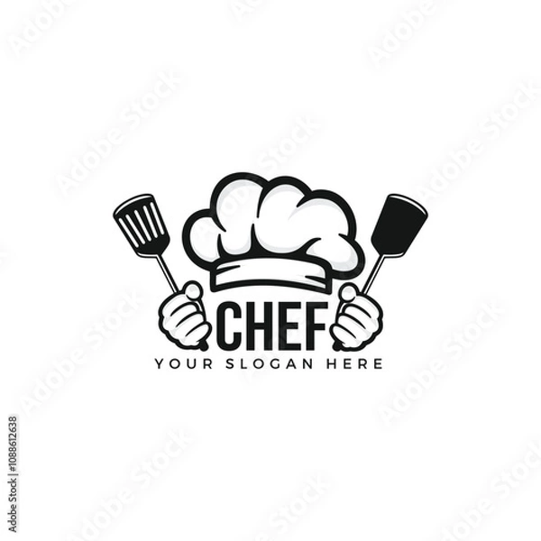 Fototapeta Chef logo template vector illustration
