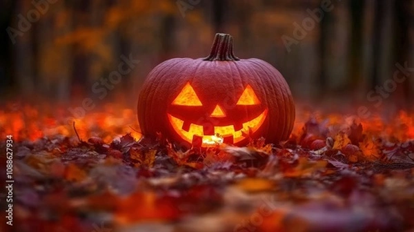 Obraz Reflect on the connection between Halloween and autumn