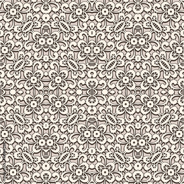 Obraz Vintage lace texture, seamless pattern