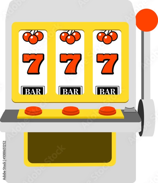 Obraz スロットマシンのイラスト　スリーセブン