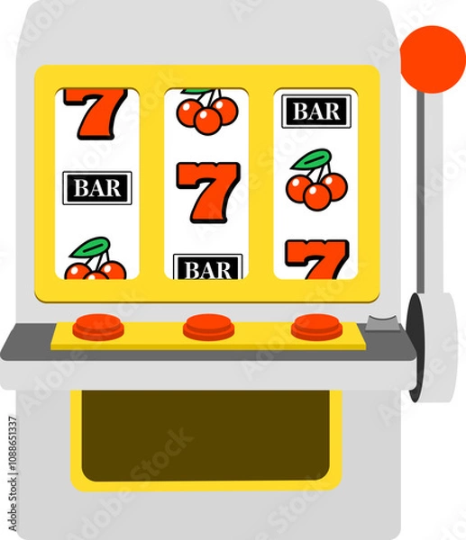 Obraz スロットマシンのイラスト　はずれ