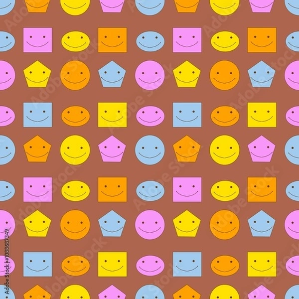 Fototapeta seamless pattern with smile