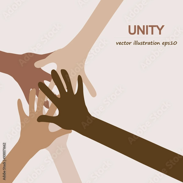 Obraz hands diverse unity