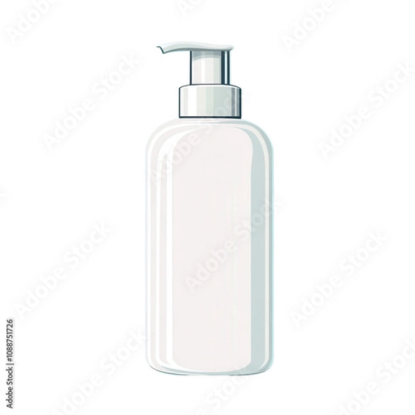 Obraz Clean, minimalist bottle design ideal for lotions, shampoos, or soaps. Perfect for branding and product photography.