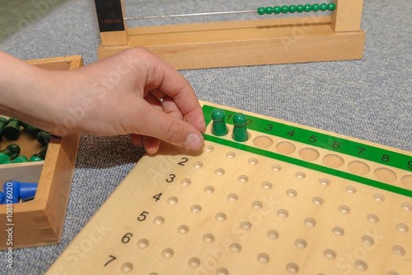 Obraz Montessori Multiplication Board