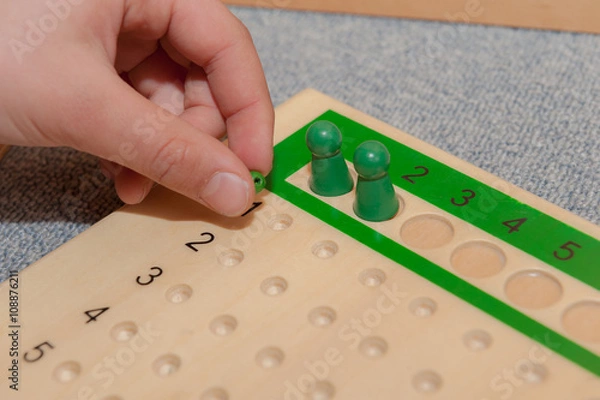 Obraz Montessori Multiplication Board