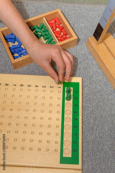 Obraz Montessori Multiplication Board