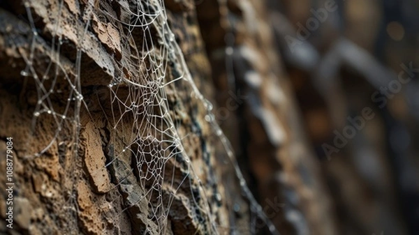 Fototapeta Cobweb on Brick Wall