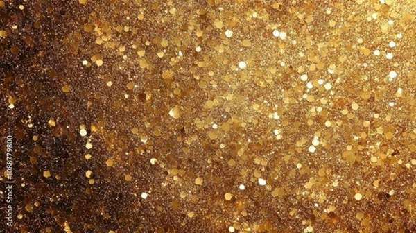Fototapeta Seamless Pattern of Shimmering Golden Glitter with a Rich Texture Perfect for Backgrounds, Fashion, and Creative Design Applications