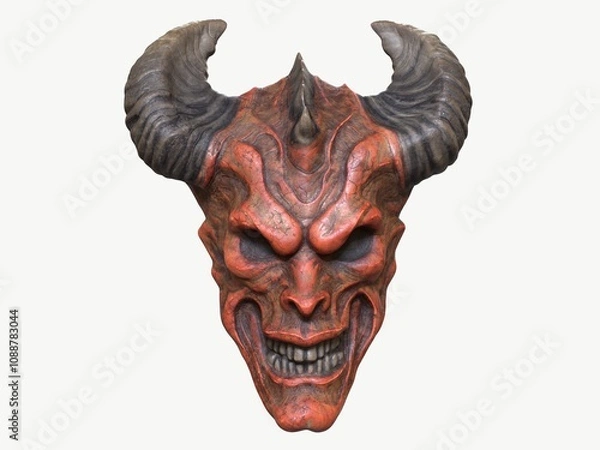 Obraz Demonic Horned Skull Mask