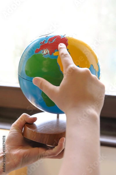 Obraz Montessori Globe