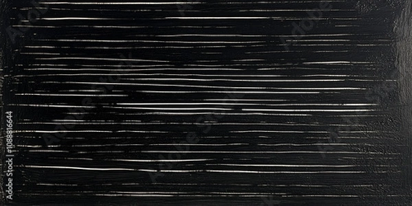 Fototapeta Close-up of abstract black linear texture with uneven lines, perfect for adding a sense of depth and modern style to design projects