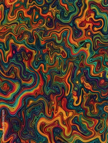 Fototapeta Abstract multicolored swirling pattern.