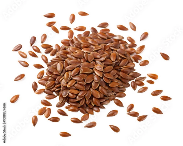 Fototapeta flaxseed isolated on white background. Transparent PNG