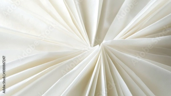 Fototapeta A perfectly folded tissue sheet spread out, with crisp edges and a smooth texture.
