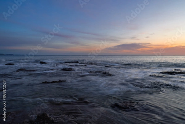 Obraz Beautiful rocky seascape view in calm morning.