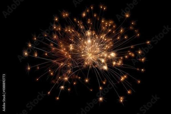 Fototapeta Firework fireworks night illuminated.