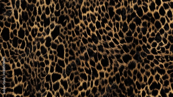 Fototapeta leopard, fluffy background, bright print, wild cat fur, stylish fashionable design