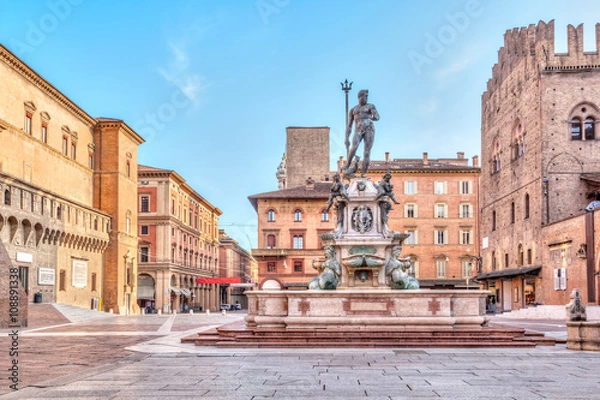 Fototapeta Plac Piazza del Nettuno w Bolonii, Włochy