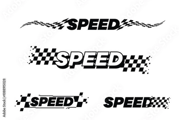 Fototapeta Car stripe element sticker for racing sport vector design Template EPS 10