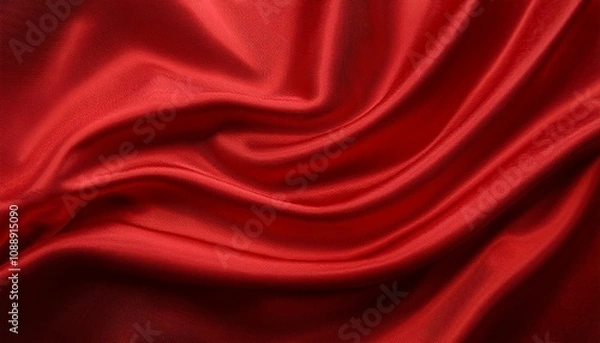 Obraz red flag silk