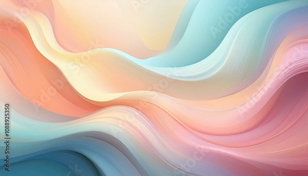 Fototapeta a minimalist abstract background with soft pastel colors and fluid shapes