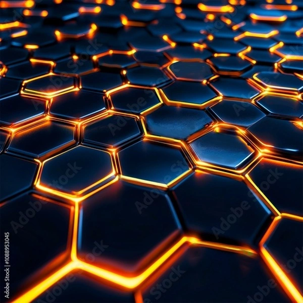Obraz abstract background with hexagons
