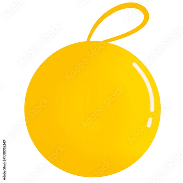 Obraz Yellow Christmas balls