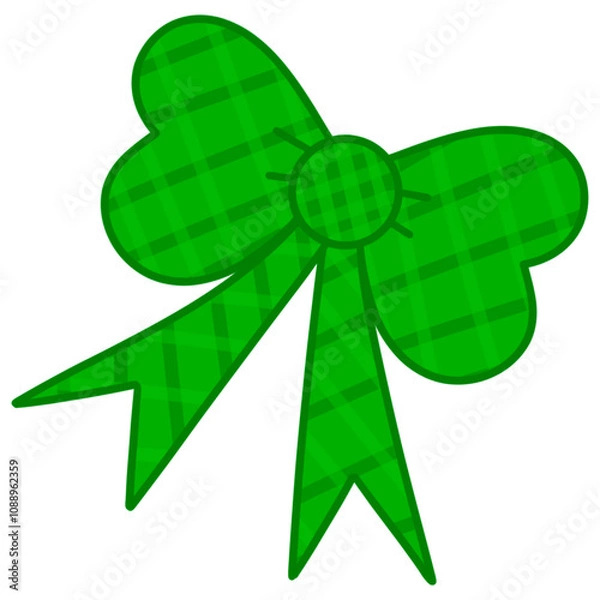 Obraz cute green bow