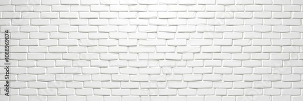 Fototapeta 3D herringbone mosaic tiles on white brick wall background, semigloss, polished, background