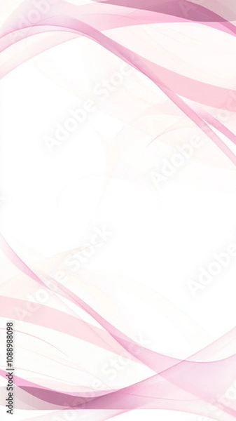 Fototapeta Serene pink abstract background with flowing waves creates calming atmosphere
