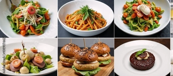 Fototapeta Developing innovative plant-based meals in partnership with talented chefs for varied vegetarian and vegan offerings