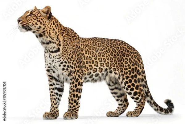 Obraz leopard isolated on white background