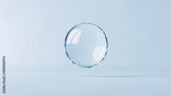 Fototapeta Floating water droplet minimalistic studio high-resolution image calm environment close-up view nature's beauty