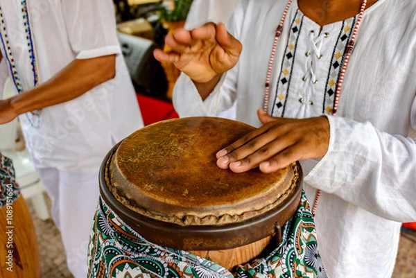 Fototapeta Atabaque is a percussion instrument of African origin, very common in Brazil and used in all types of cultural and religious manifestations.