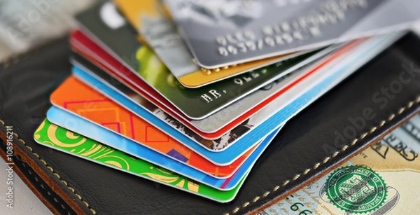 Obraz credit card closeup