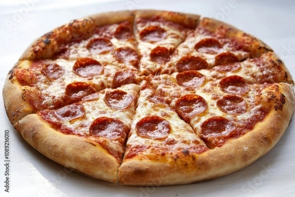 Obraz Delicious Pizza on Table Close Up