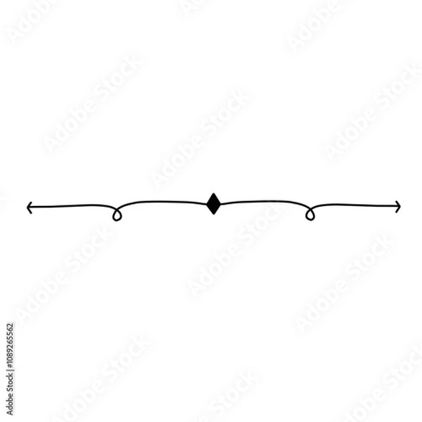 Fototapeta Hand drawn dividers. Line design elements vintage borders