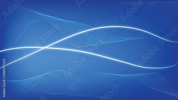 Fototapeta Dynamic Background Blue tone, bright white patter