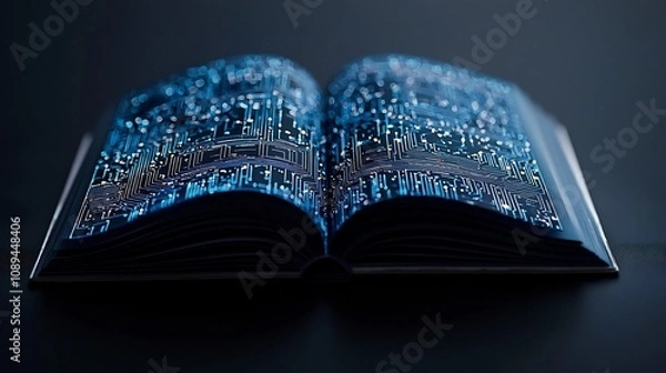 Obraz Cyber Incident Playbook Visualized in Holographic Form Symbolizing Comprehensive Preparedness and Response Strategies for Digital Security and Resilience