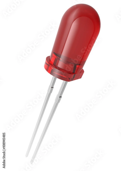 Fototapeta Red LED light emitting diode