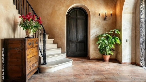 Obraz Elegant and Luxurious Interior Hallway with Staircase