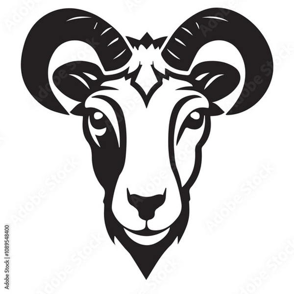 Obraz Goat head sign illustration