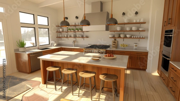 Fototapeta modern kitchen interior