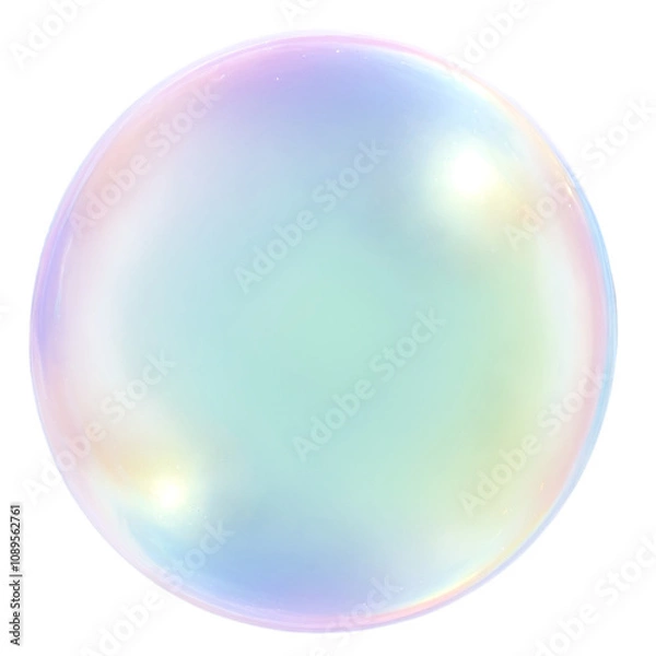 Fototapeta soap bubble isolated on transparent background