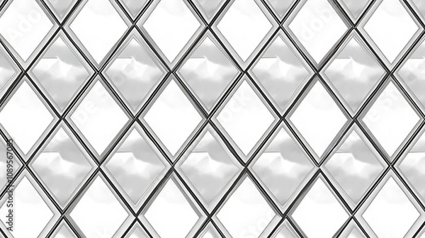 Fototapeta Abstract Diamond Pattern White Background Design
