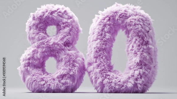 Obraz large fluffy numbers, big numbers